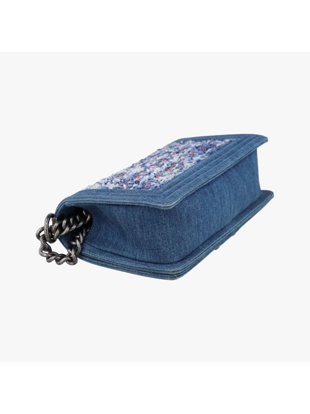 ★SOLD★ Chanel Blue Multicolor Denim Messenger Bag - Picture 7 of 15
